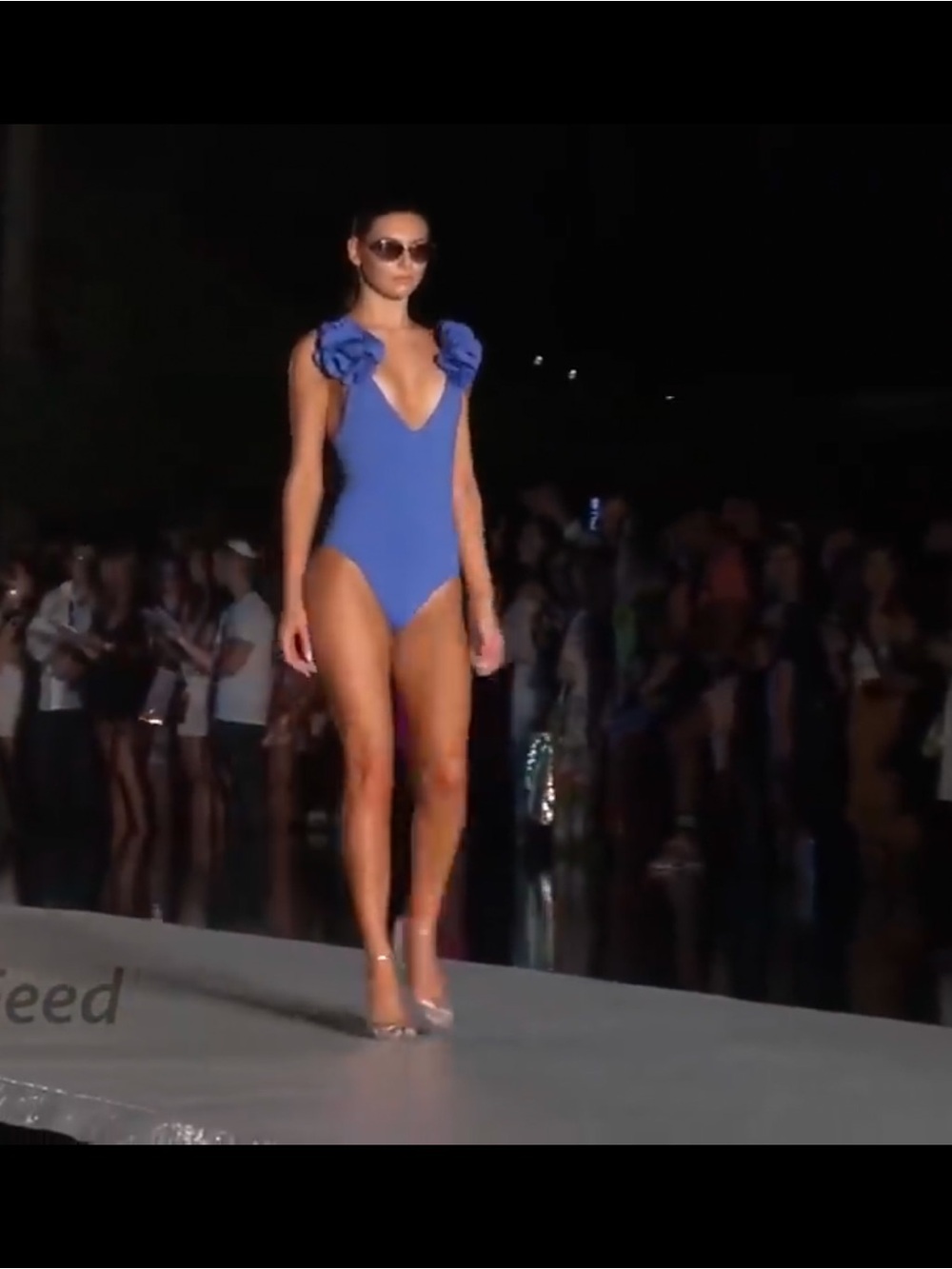 NEW Badgley Mischka Royal Blue One-Piece Swimsuit SZ S Retail $269